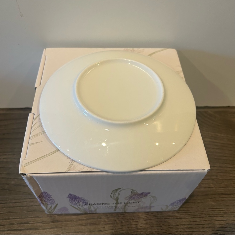 Floral Mug and Saucer Set with Purple Accents with box - Picture 7 of 11